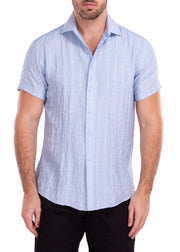Crinkle Texture Solid Blue 202173