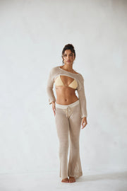 Baja Bolero Top in Beige