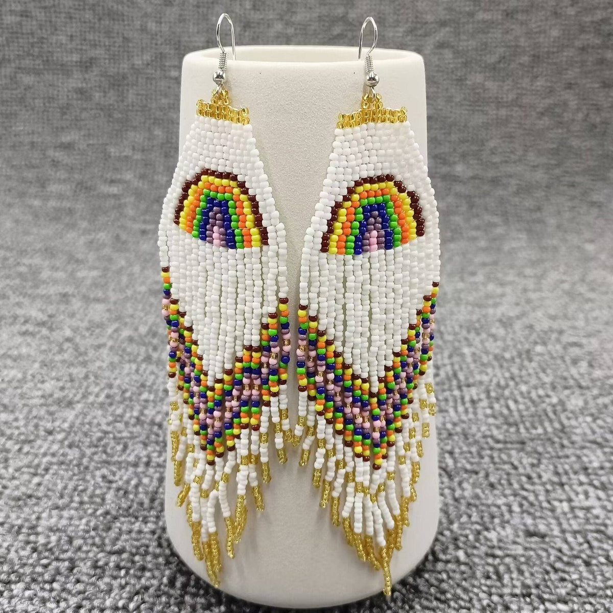 Rainbow Fringe Earrings