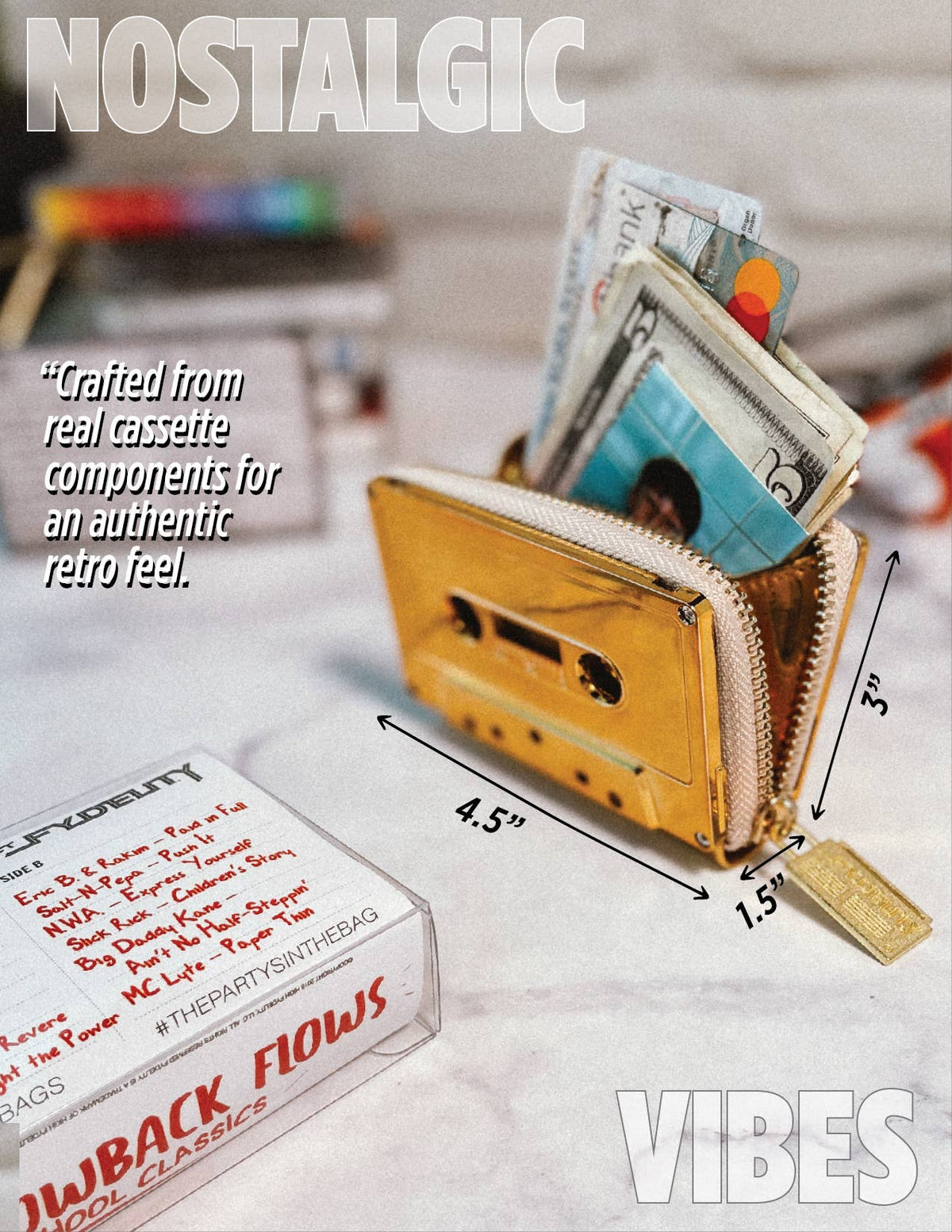 Mixtape Wallet | Gold Chrome