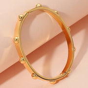 Stainless Steel Bubble Hinged Bangle Bracelet