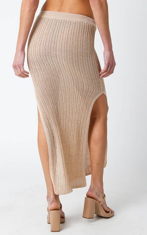Chelsea Midi Skirt-White