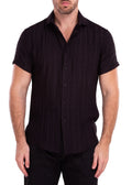 202173 Crinkle Black Short Sleeve Shirt