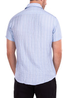 Crinkle Texture Solid Blue 202173