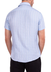 Crinkle Texture Solid Blue 202173