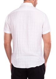 Linen Crinkle Texture White S/S 202173
