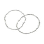 2PCS - Stainless Steel Ball Stretch Multi Layered Bracelets