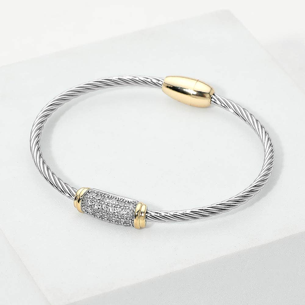 14K Gold Plated CZ Bracelet