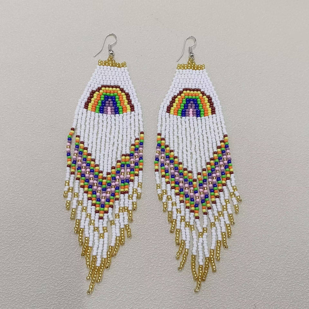 Rainbow Fringe Earrings