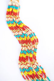 Sunstone Mosaic Beaded Necklace