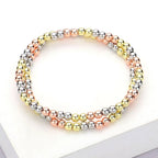 2PCS - Stainless Steel Ball Stretch Multi Layered Bracelets