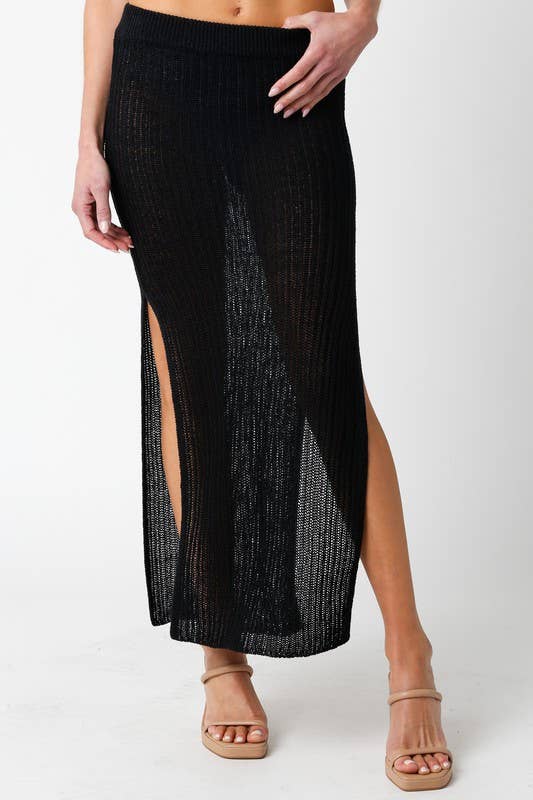 Chelsea Midi Skirt-White