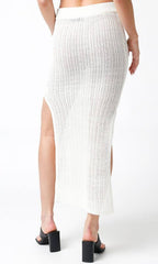 Chelsea Midi Skirt-White