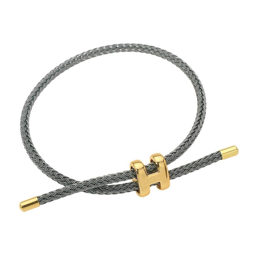 H Monogram Charm Bracelet