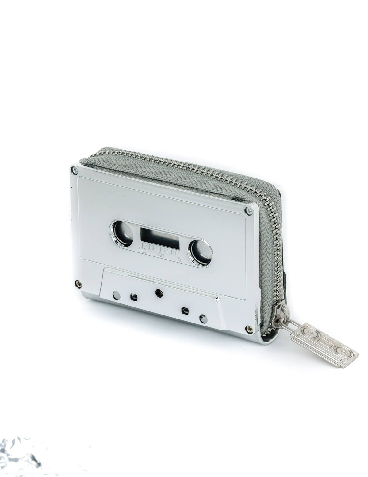 Retro 80 Cassette Tape Wallet in  Silver