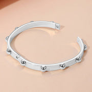 Stainless Steel Bubble Hinged Bangle Bracelet