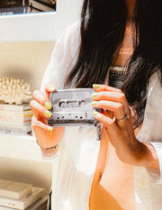 Retro 80 Cassette Tape Wallet in  Silver