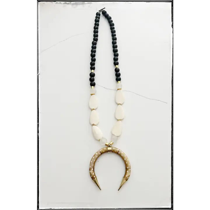 Ashanti & White Bone Necklace