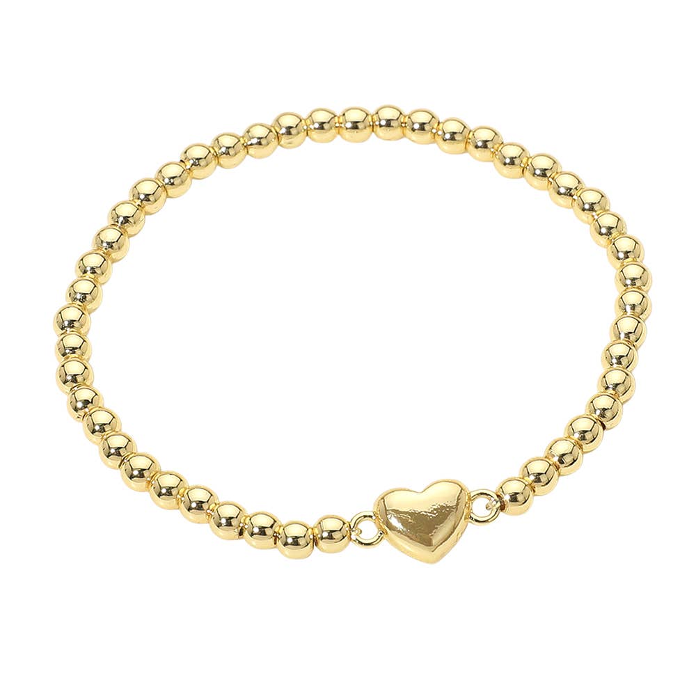 Stainless Steel Heart Charm Bracelet