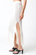Chelsea Midi Skirt-White