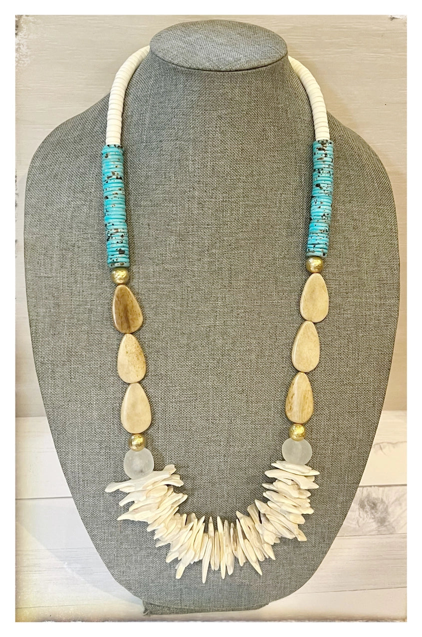 Coconut & Bone Necklace