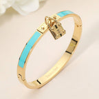 Stainless Steel Lock Bracelet