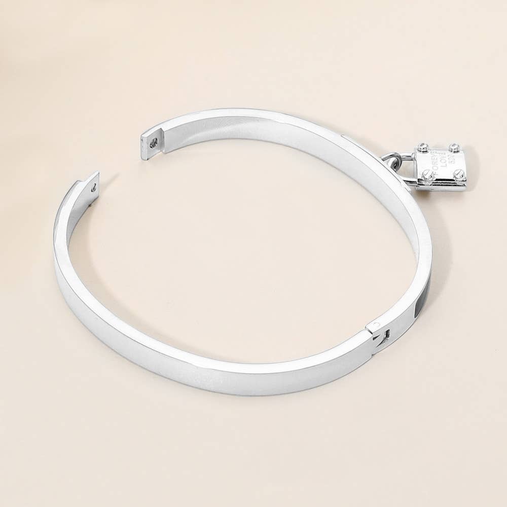 Stainless Steel Lock Bracelet