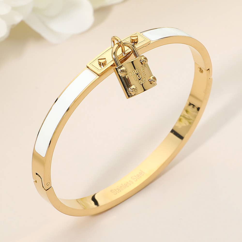 Stainless Steel Lock Bracelet