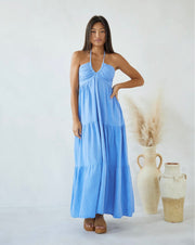Mosley Maxi Dress in Azure