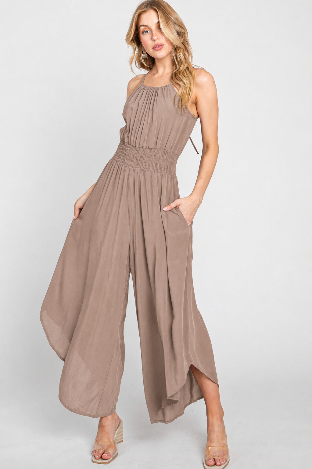 Rory Jumpsuit in Beige