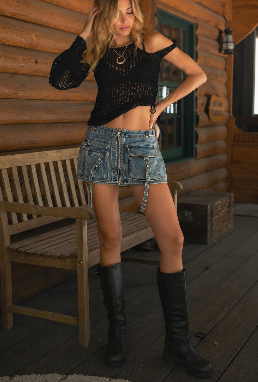 Riley Blue Denim Skirt