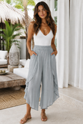 Dylan Flowy Pants in Dusty Aqua