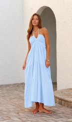 Mosley Dress in Sky 49090