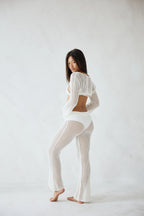 Baja Vacay Pants in Ivory