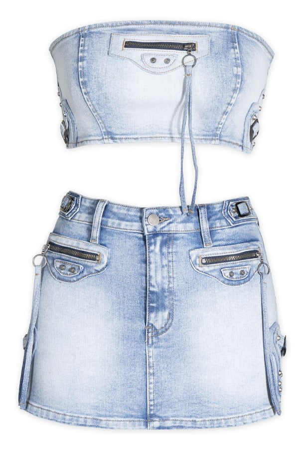 Jax Denim Mini Skirt