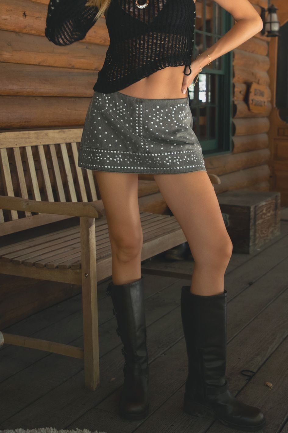 Mayce Studded Skirt