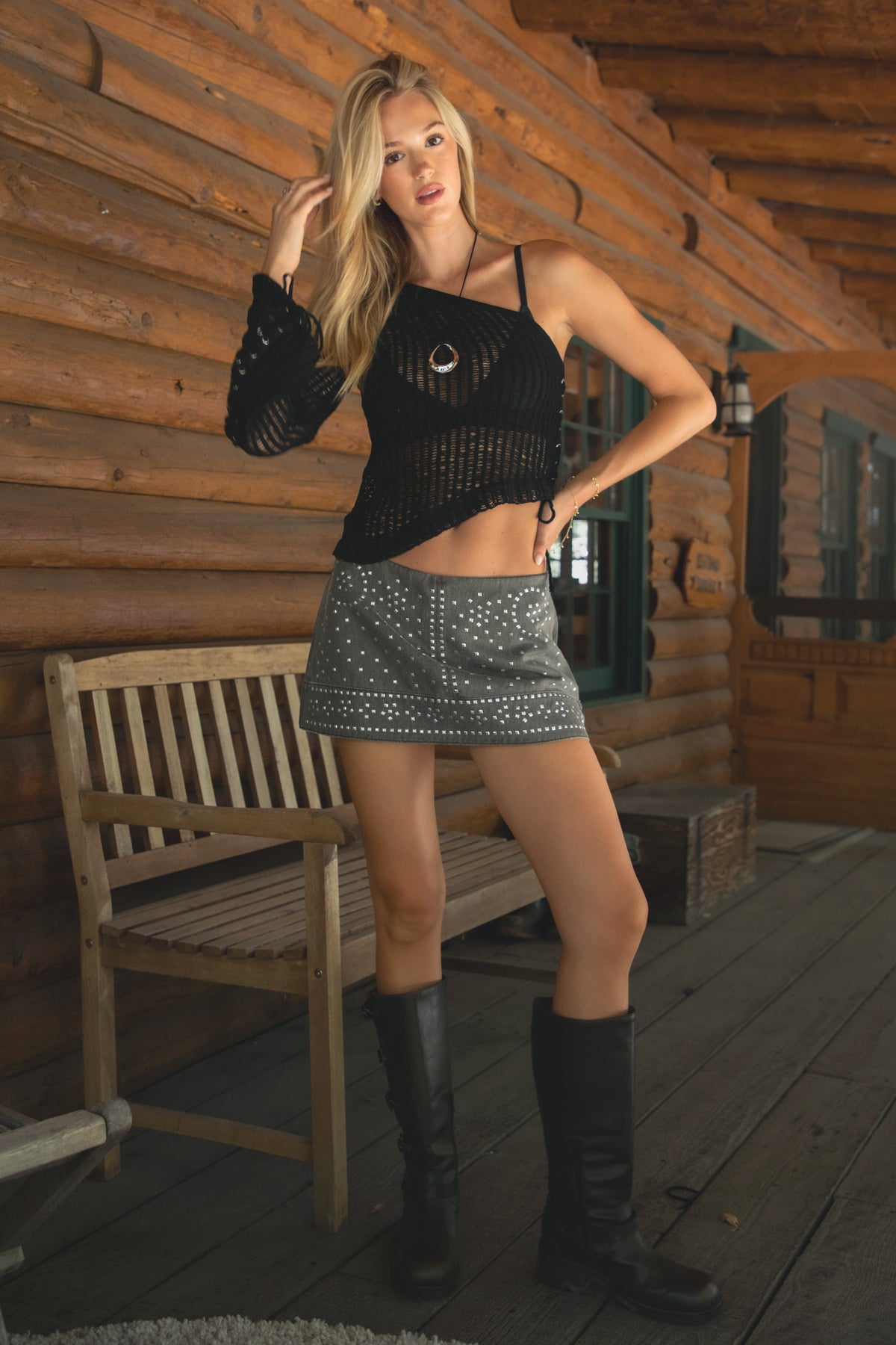 Mayce Studded Skirt