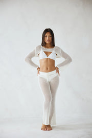 Baja Vacay Pants in Ivory