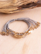 Glitz and Pearl Pull Bracelet in Blush