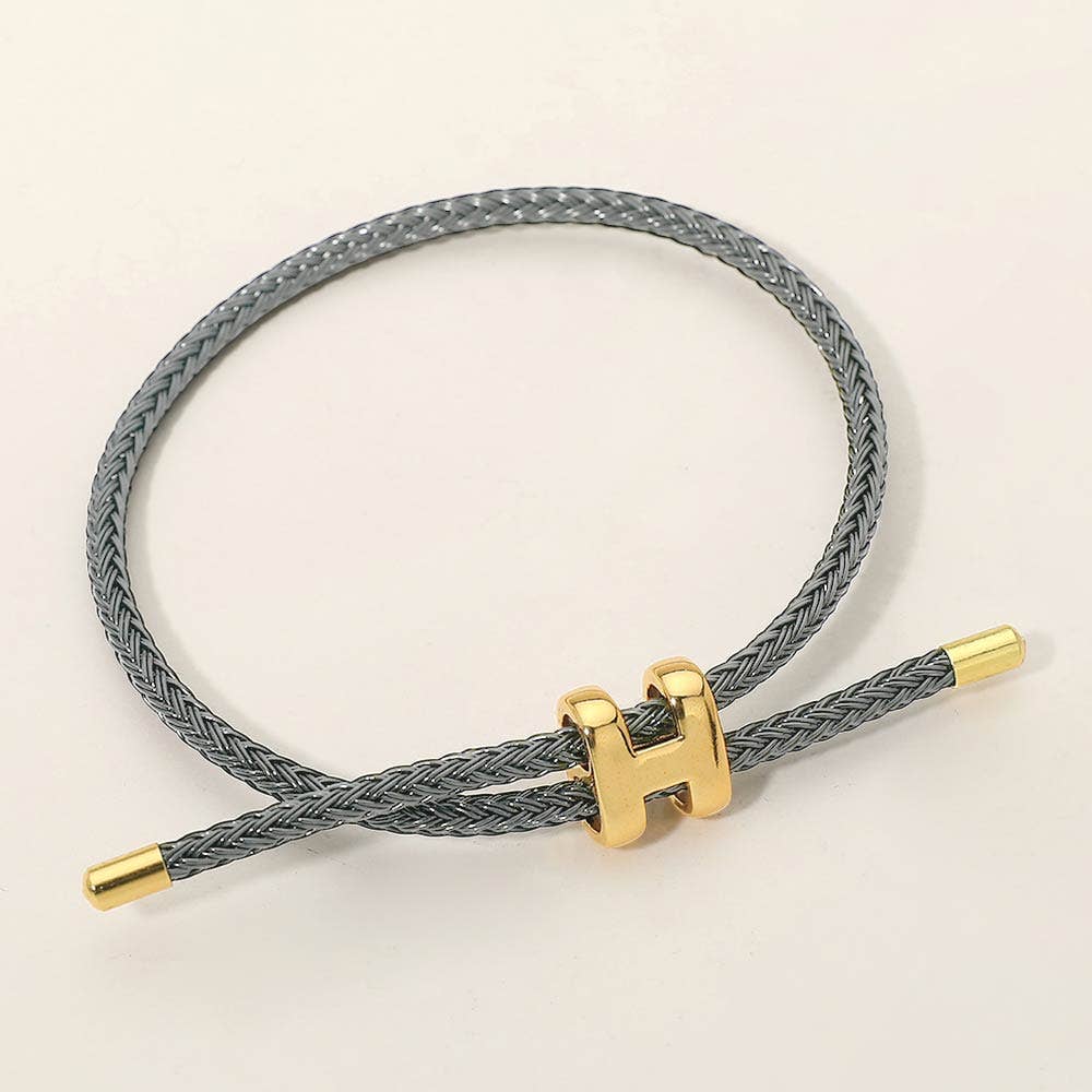 H Monogram Charm Bracelet