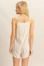 Allie Romper Overall in Oatmeal
