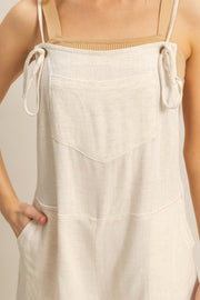 Allie Romper Overall in Oatmeal