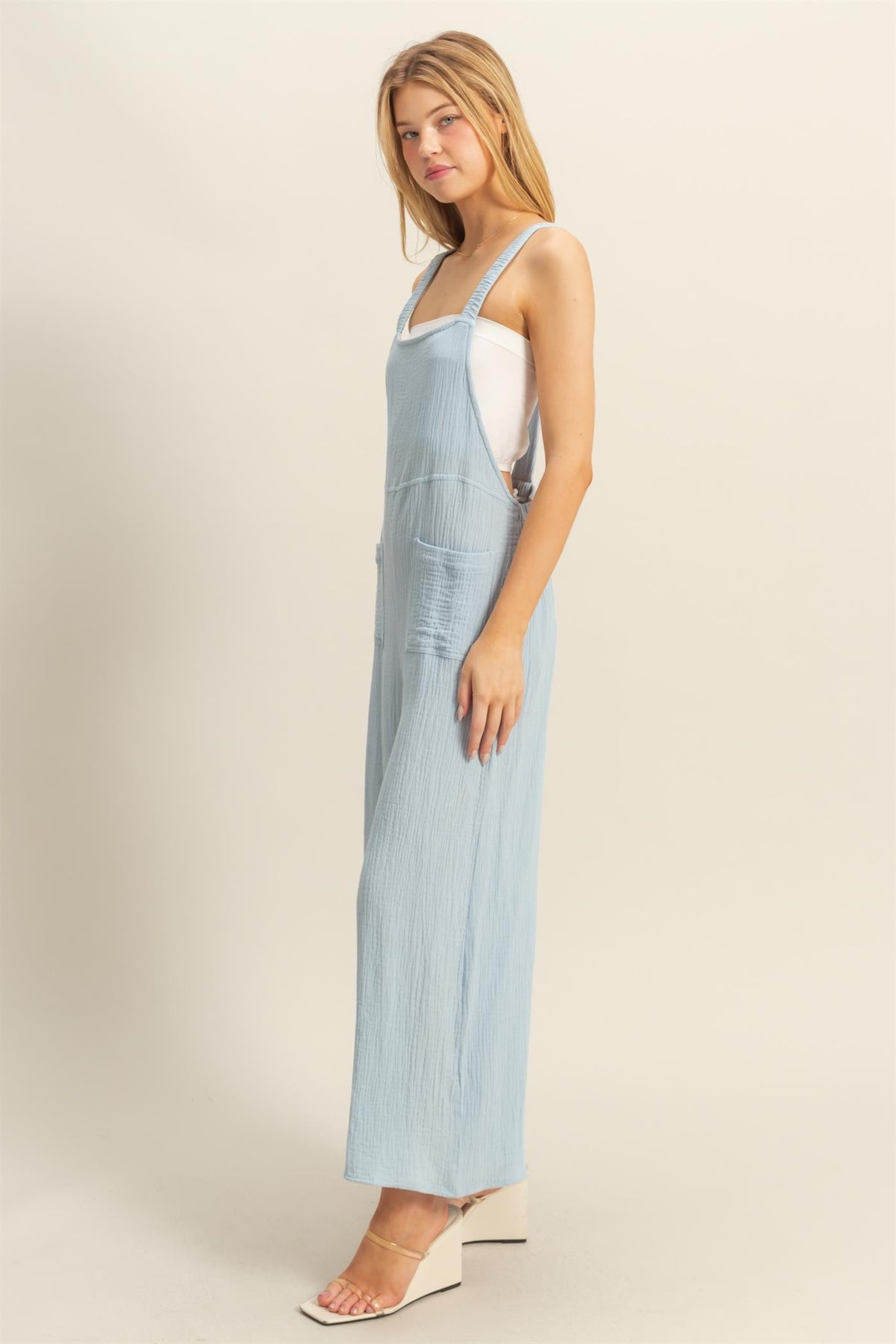 Capri Jumpsuit in Aqua