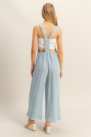 Capri Jumpsuit in Aqua