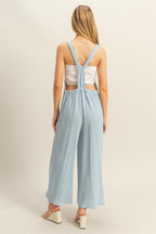 Capri Jumpsuit in Aqua