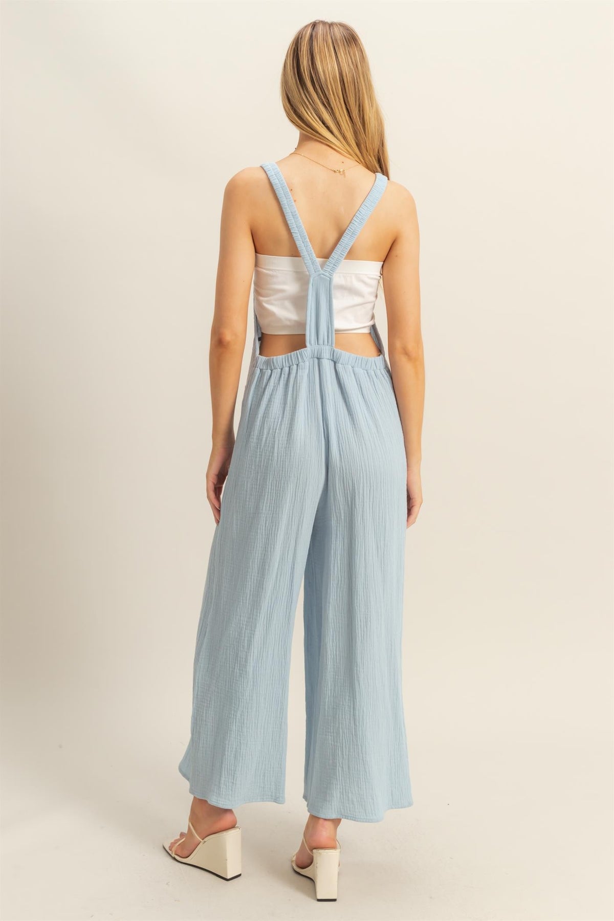 Capri Jumpsuit in Aqua