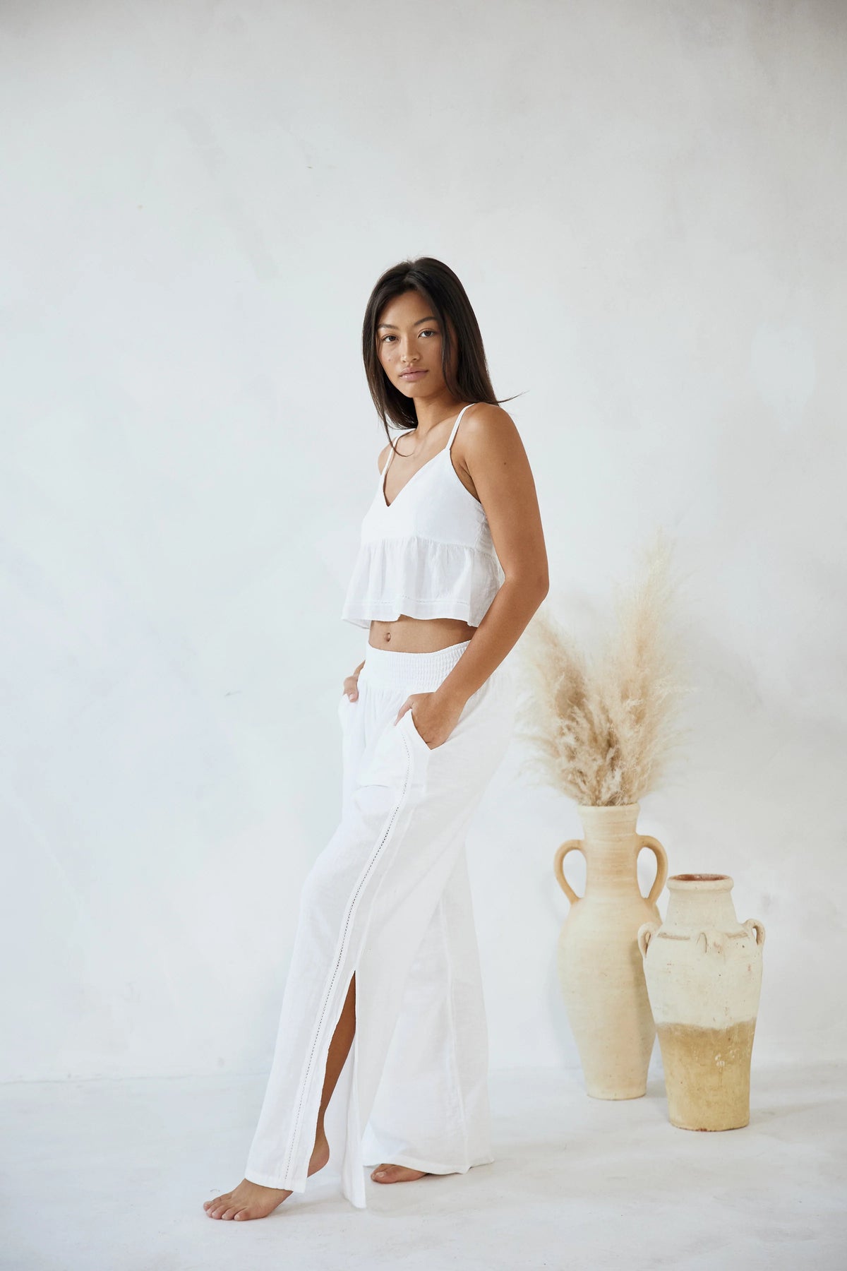 Aria Pants in White 47201