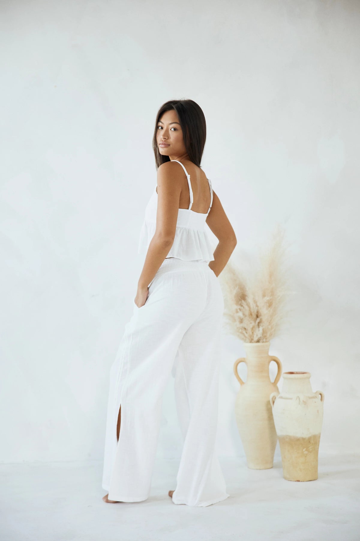 Aria Pants in White 47201