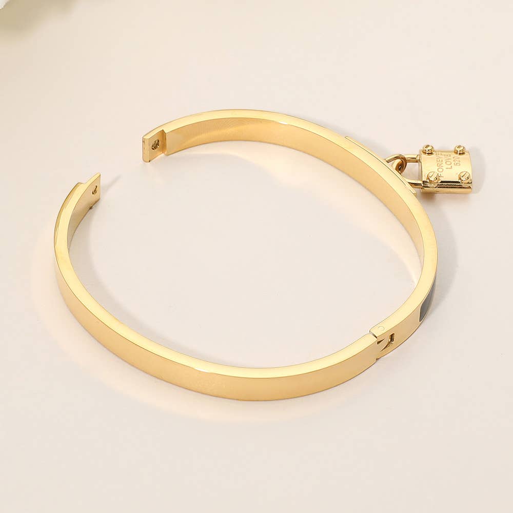 Stainless Steel Lock Bracelet