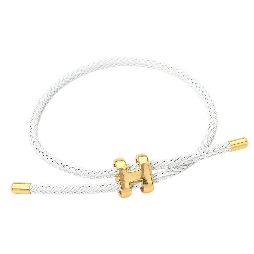 H Monogram Charm Bracelet